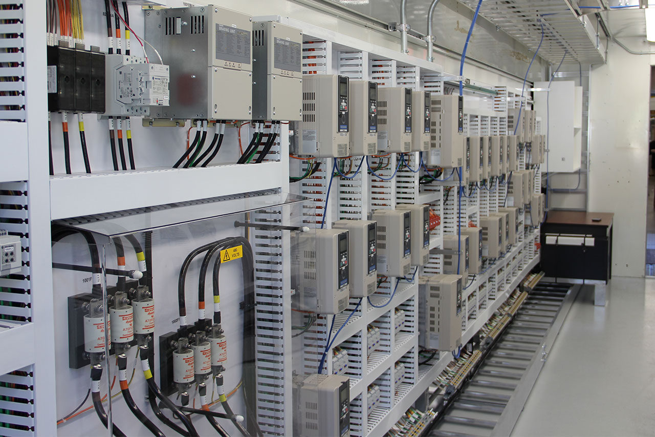 R.A. Moore e-house filed with electrical systems integration equipment
