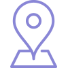 purple outline of a map icon