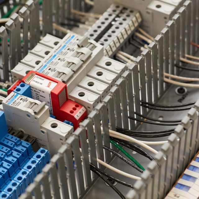 Series of breakers in a control panel